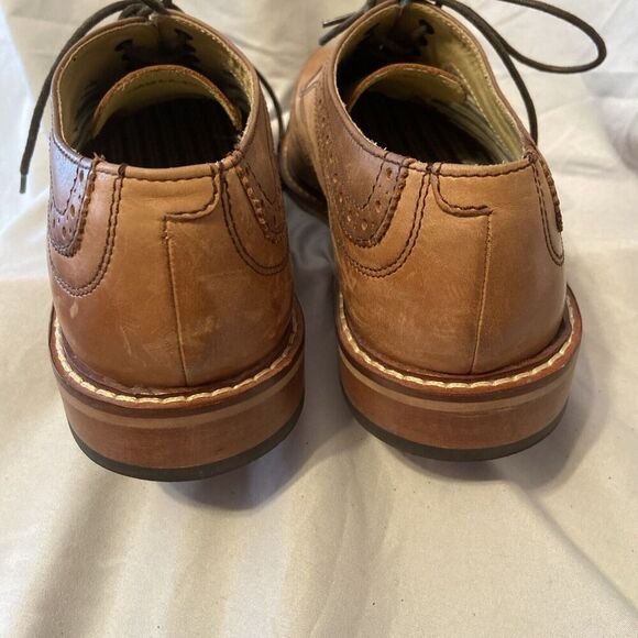 Giorgio Brutini Oxford Shoes Mens Size  8 Brown Leather Lace Up Square Toe - Picture 4 of 8